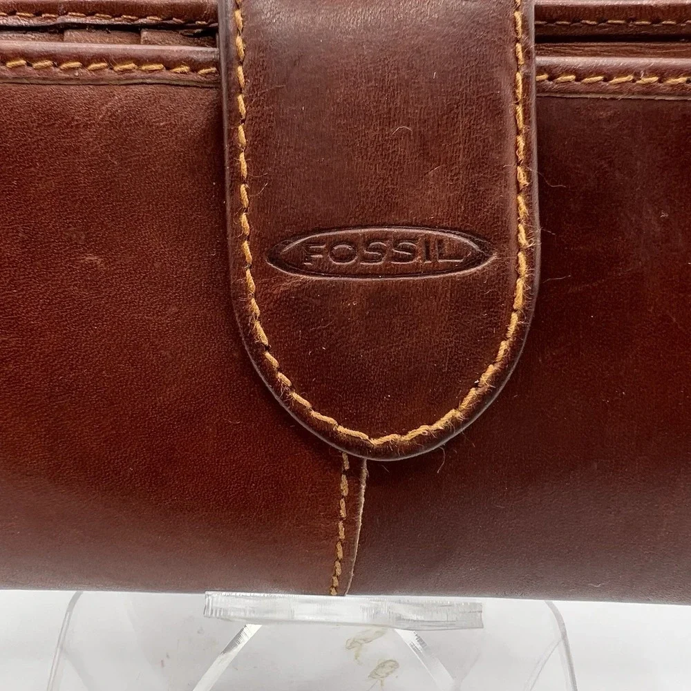 Fossil Wallet Supple Butter soft Leather Brown Slim Wallet 3.5
